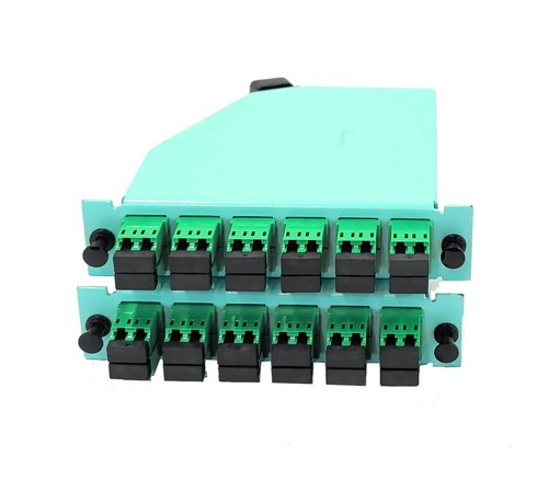 Lot 2 Tyco 1-1985096-2 MPO LC 12-Port 50/125 OM3 XG Fiber Cassette, Multi-Color