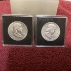 Lot of 5 90% Silver Franklin Half Dollars Various Date - US Coins - 4.3 Oz Sil