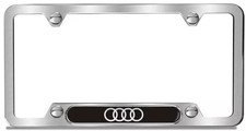 Genuine Audi Audi Rings License Plate Frame Zaw-071-801-h-xz2 Genuine Audi Audi Rings License Plate Frame Zaw-071-801-h-xz2