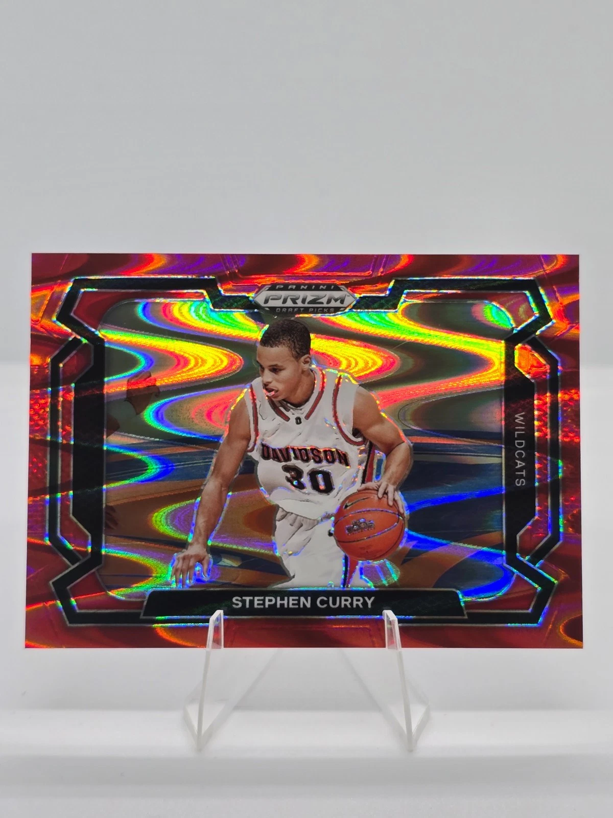 2024 Panini Prizm Draft Picks - Stephen Curry #77 Red Seismic Prizm 76/225