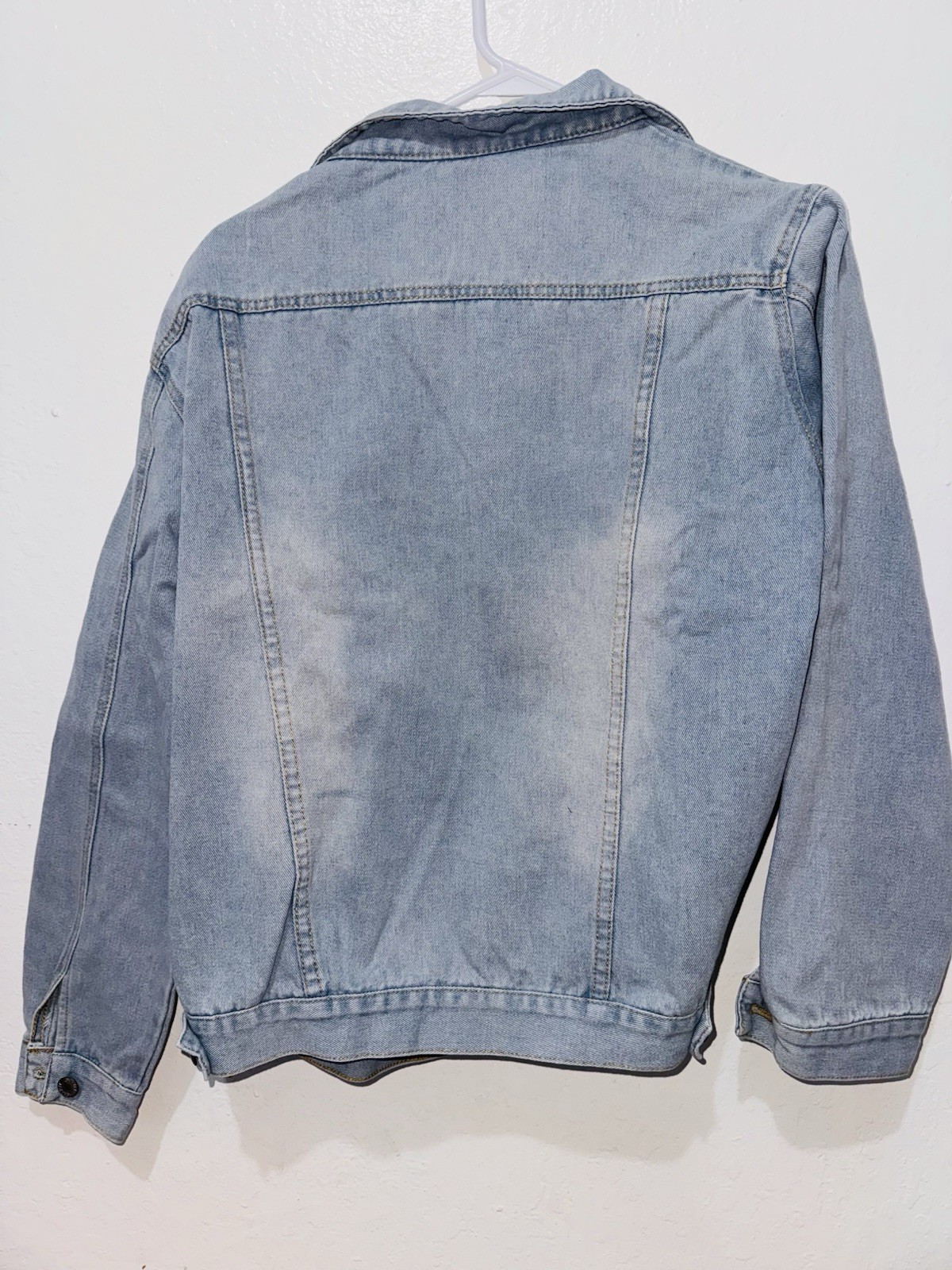 Women's Light Blue Button Front Collared Jean Jac… - image 3