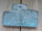 Blenko Glass 3 Owl Trio Glass Bookend Paperweight Don Shepherd Ice Floe vtg MCM