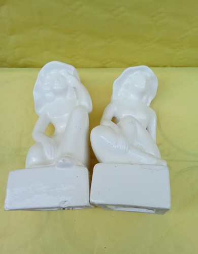 Vintage Art Deco , Frauen Figuren, weiße Keramik , Royal Delft?! - Bild 23 von 24