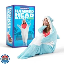 Cozy Concepts Co. Hammerhead Shark Blanket by Relatable, Wearable Blanket Wit
