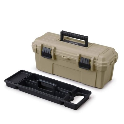 IRIS OHYAMA Hard Pro Tool Box (OD-560, Khaki) [51.5 x 27.5 x 17.5 cm]