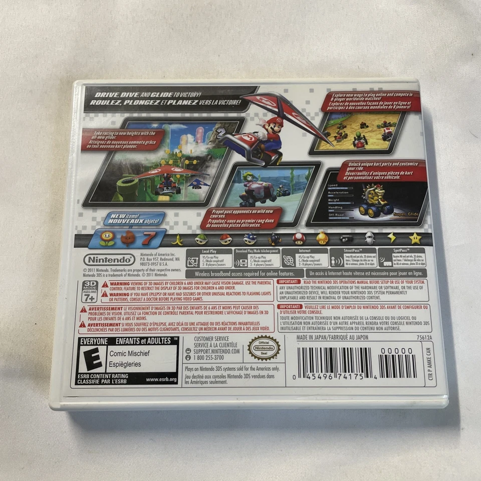 Mario Kart 7 (Nintendo 3DS, 2011) 100% CIB Complete, Authentic  - TESTED  - Image 2 of 4