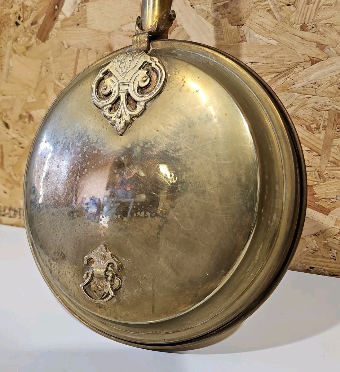 Antique Brass & Copper Victorian Bed Pan Warmer — image 4