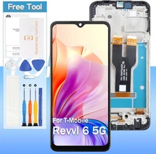 For T Mobile Revvl 6 5G LCD Display Screen Replacement Touch Digitizer Glass