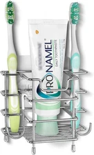 Linkidea Wall Mount Toothbrush Holder for Shower, Stainless Steel Toothpaste Sta