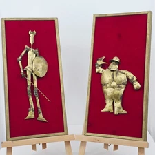 MCM Welded Metal Wall Art Reliefs – Don Quixote & Sancho Panza