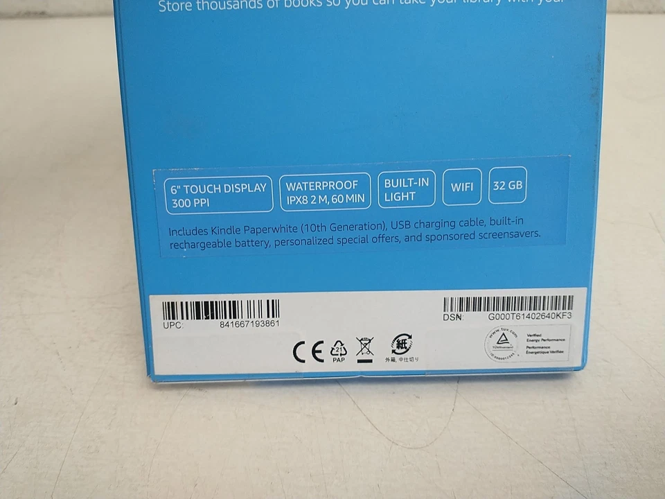 Amazon Kindle Paperwhite 10th Generation 32GB WiFi Waterproof Black NEW Unopened - Image 3 of 3