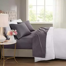 Dark Gray Rich Cooling Cotton Queen Sheet Set