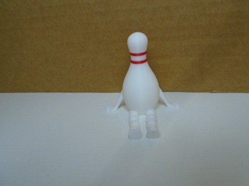 3D PRINTED HARD PLASTIC BOWLING PIN SHELF SITTER 3.5" FIGURE UNBRANDED (MF1329)