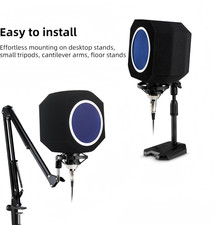 Microphone Isolation Shield Mic Wind Shield Ball Cover Pop Filter Reducing Noise