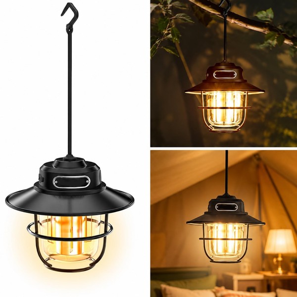 Campinglampe LED Aufladbar Tragbar 3 Lichtmodi Wasserdicht Outdoor Angeln Ipx4-image