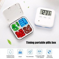 4 Grids Digital Intelligent Pills Box Elderly Patient Timing Alarm Clock