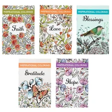 Inspirational Coloring Books, Set of 5