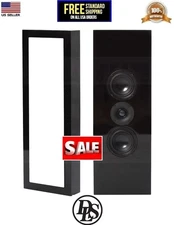 DLS flatbox XL 2-way bass reflex on wall home speaker system (1 pair) Black KEF