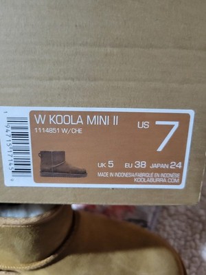 Koolaburra by UGG Koola Mini II Chestnut Suede Ankle Boot Faux Fur Pull On 7