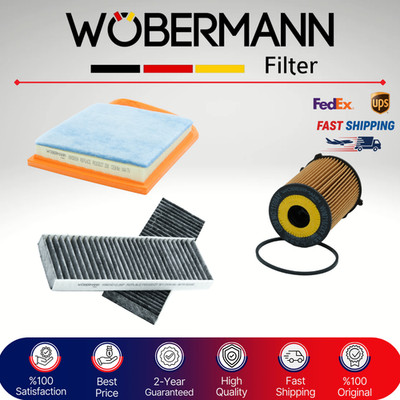 WOBERMANN Filter Kit Citroen C-Elysee 1.6 HDi E5 13-20 Oil Air Fuel 3PC Service