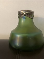 Art Nouveau Loetz Green Glass Fly Beetle Vase