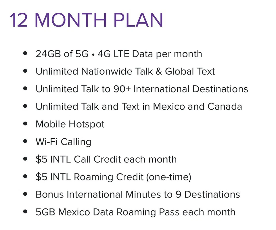 $13.5mo. Ultra Mobile Prepaid Plan: Unlimited Talk, Text & 24GB 5G • 4G LTE Data - Image 2 of 2