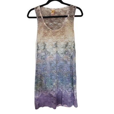 Ginger G Ombre Lace Sheer Dress Mesh Y2K Fairy 90s Witchy Grunge Womens L |  eBay