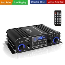 4 Channel Bluetooth 5.0 Stereo Amplifier, 50Wx4 HiFi Power Amp, 1200W Max, US...