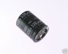 5x 330uF 450V Snap In Mount Electrolytic Capacitor 450 Volts 330mfd 450VDC