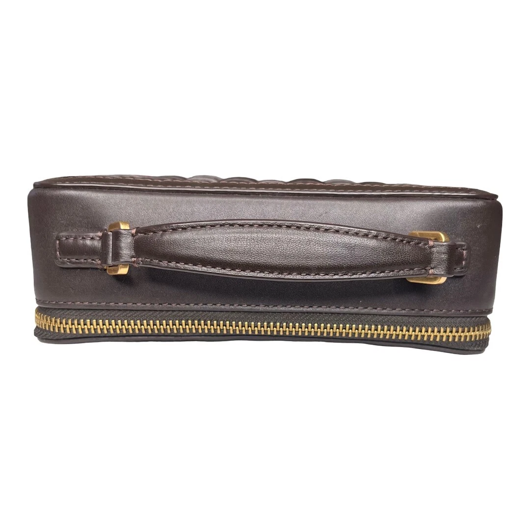 Mini borsa a tracolla Tory Burch Britten tessuto manico superiore catena