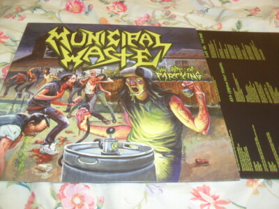 MUNICIPAL WASTE -THE ART OF PARTYING- AWESOME RARE LP VINYL EARACHE PRESS NEW