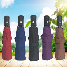 Fully automatic triple folding golf super windproof umbrella