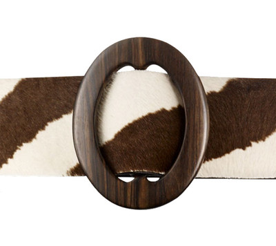 Ralph Lauren Zebra Print Vintage Calf Hair Belt Made in Italy Size L Buy Zebra Print Calf Hair Belt With Gold Buckle Womens 2.0  main image 2