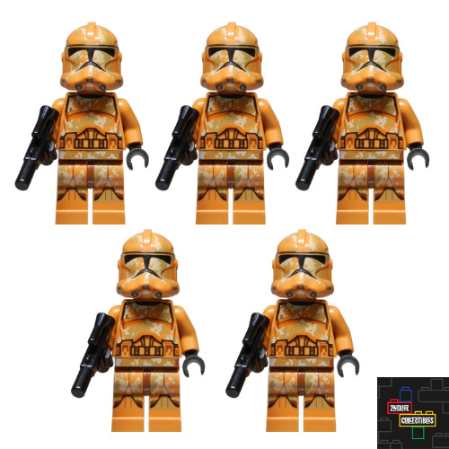 LEGO Star Wars Geonosis Clone Trooper Minifigure Lot of 5 NEW 75089 Army Builder