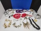 Vintage Costume Jewelry Lot Necklaces Earrings Bracelets