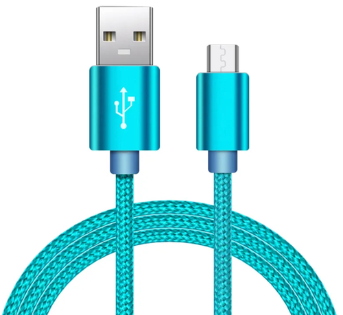 EWANTO Ladekabel – USB-A Auf Micro USB, 1 M, Pink, Geflochten – 3A Schnellladung & Datenübertragung