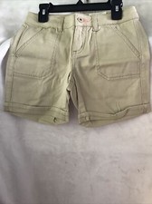Arizona Jean Co Girls Midi Kahki Shorts Beige Size 12 Reg Ret 26 TW-1365 