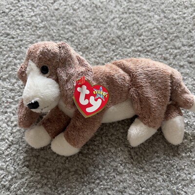 Ty Beanie Baby Sniffer Beagle Hund - neuwertig - nicht mehr produziert mit Etikett 