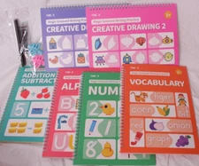 6 book Magical Handwriting Workbooks Handwriting Practice Copybook, Magic Pens