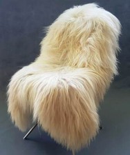 Island Lammfell Schaffell Leder Fell Teppich Lambskin Sheepskin Creme