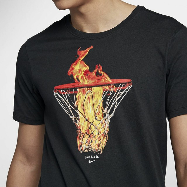 Nike Basketball Mens Size Fire Hoop T-shirt Ah3977 010 Black Medium for sale online | eBay