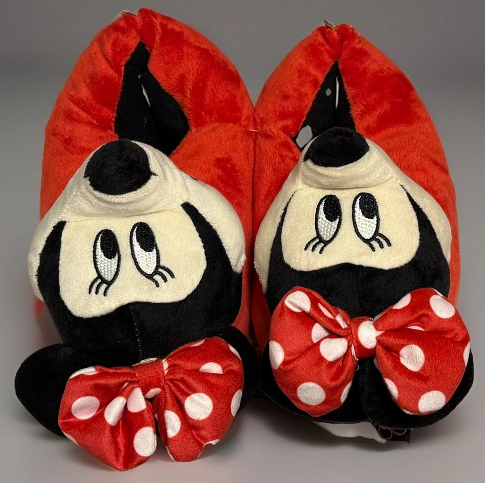 Disney~Minnie Mouse Comfy Christmas Slippers~From Macy's~Womens Size M/L 8-10 - Image 2 of 4