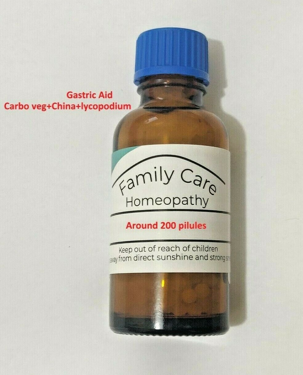 Gastric Aid Homeopathic Remedy Carbo veg and more in pilules Homeopathy