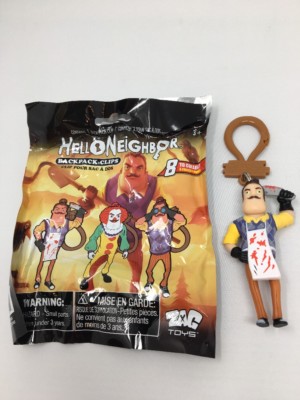 Hello Neighbor Backpack Clip Hanger 3 inch Keychain Butcher Apron Cook ...