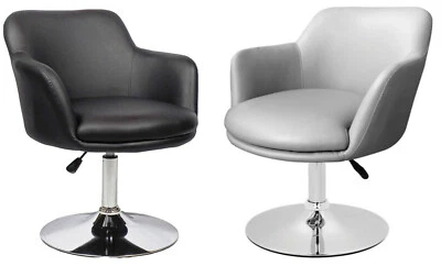 "TURIN" GREY OR BLACK PADDED LEATHER STYLE SALON CHAIR BEAUTY HAIRDRESSER