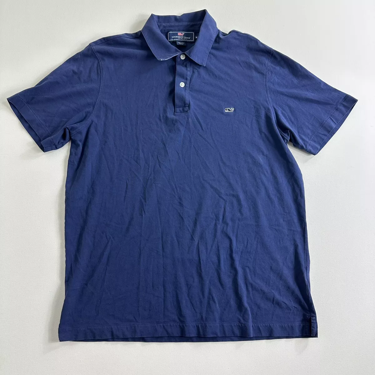 VINEYARD VINES Blue Golf Polo Shirt 100 Pima Cotton Short Sleeve