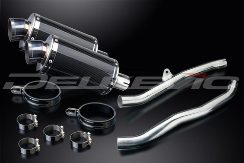 KAWASAKI ZZR1400 NINJA 2006-2007 225mm OVAL CARBON SILENCER EXHAUST KIT - Picture 4 of 4