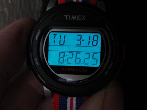 1990`s TIMEX Ademco Indiglo Chronograph Alarm watch. Fully Working - Picture 10 of 11