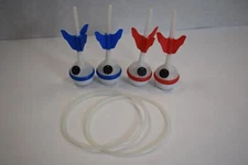 LED Lawn Darts Set of 4 Colorful Darts & 2 Target Rings Outdoor Games 373535