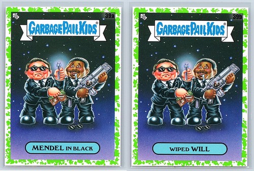 Men In Black Will Smith Jones Garbage Pail Kids GPK Spoof GREEN SP 2-Card Set